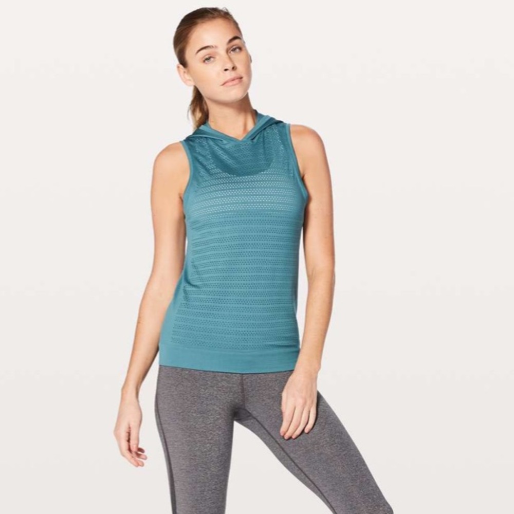 Lululemon Breeze By Hooded Tank Squad - Persian Blue